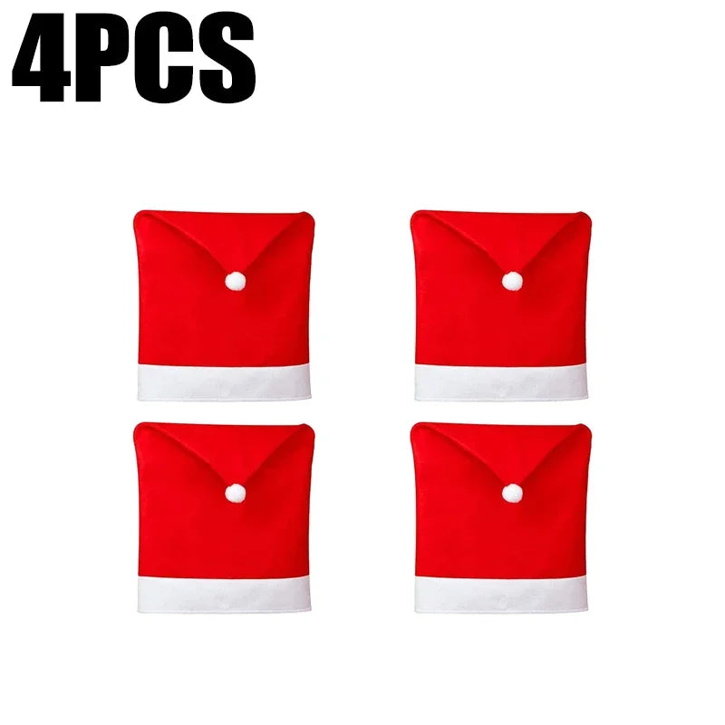 Festive Red Santa Hat Chair Covers - 1-10 PCS - Image 6