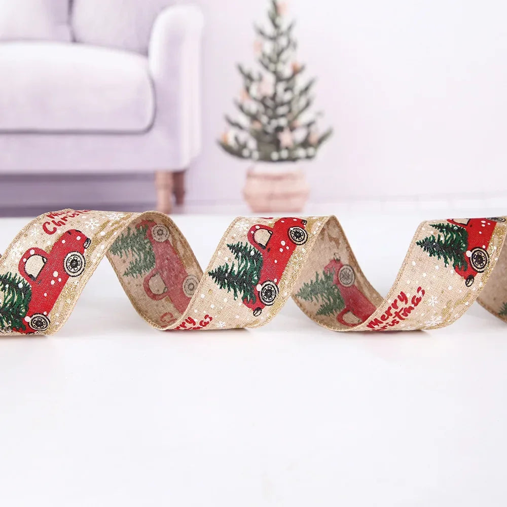 Festive Burlap Christmas Ribbon for Beautiful Gift Wrapping - Image 9