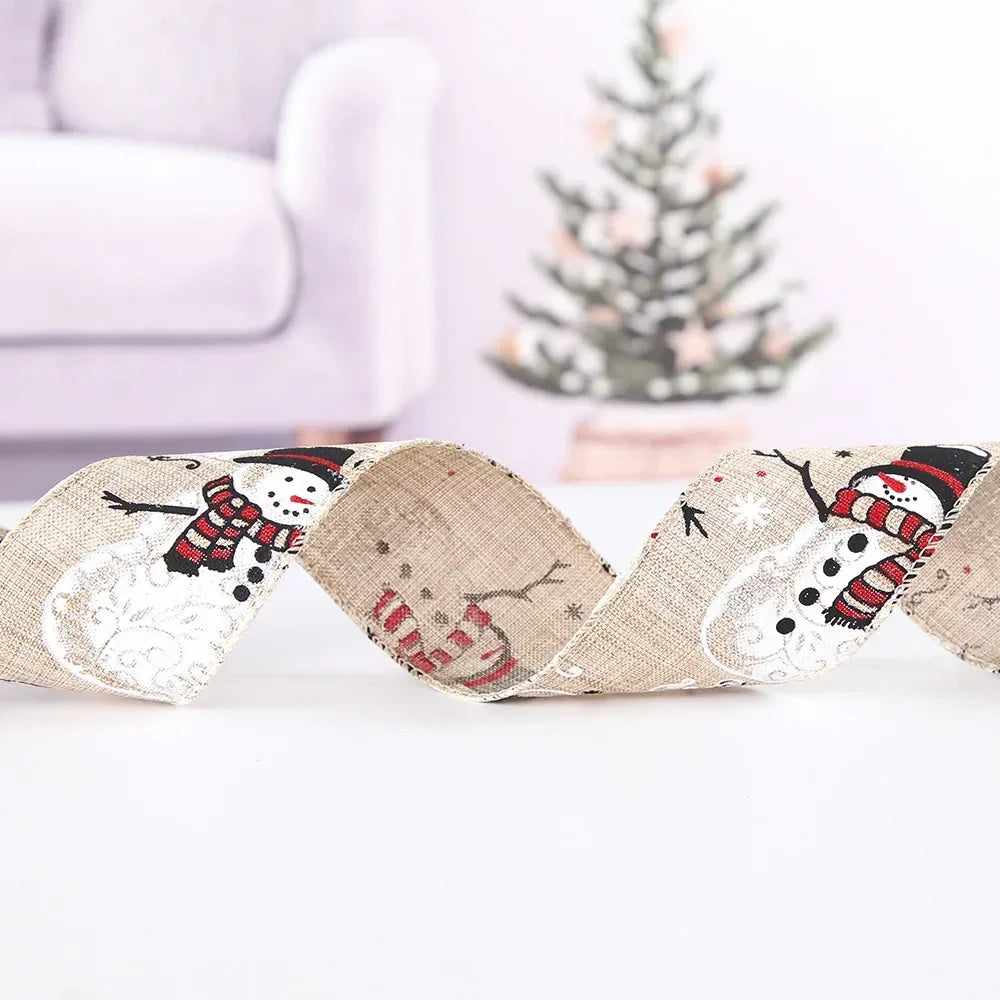 Festive Burlap Christmas Ribbon for Beautiful Gift Wrapping - Image 8