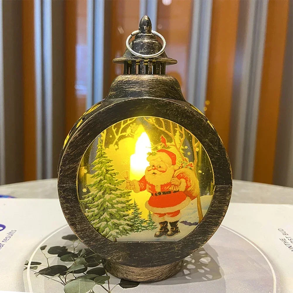 Festive Portable Christmas Night Light Lantern - Image 4