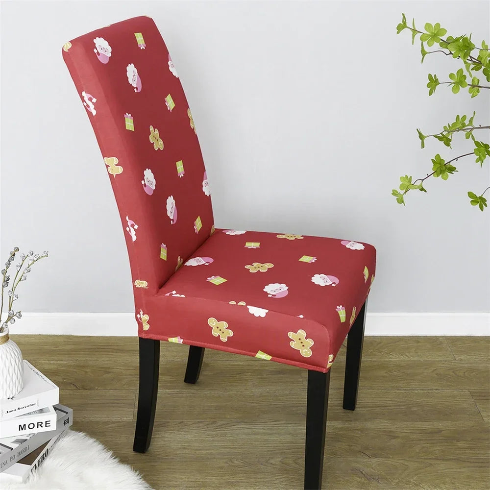 Festive Stretch Chair Covers for Christmas Dining - Image 21