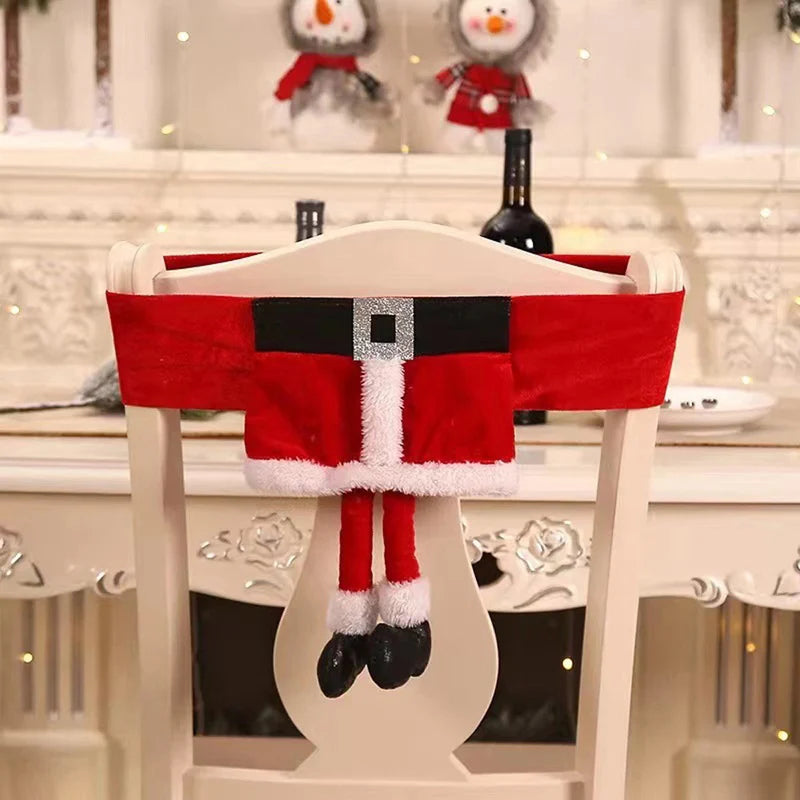 Festive Santa & Elf Chair Covers - 46x30cm - Image 3