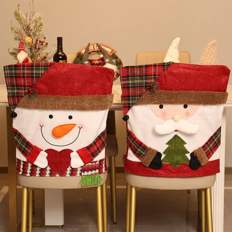 Charming Christmas Chair Back Stretch Covers - Image 3