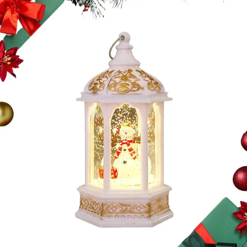 Glittering Christmas Lanterns: Retro Snowman Night Light - Image 9