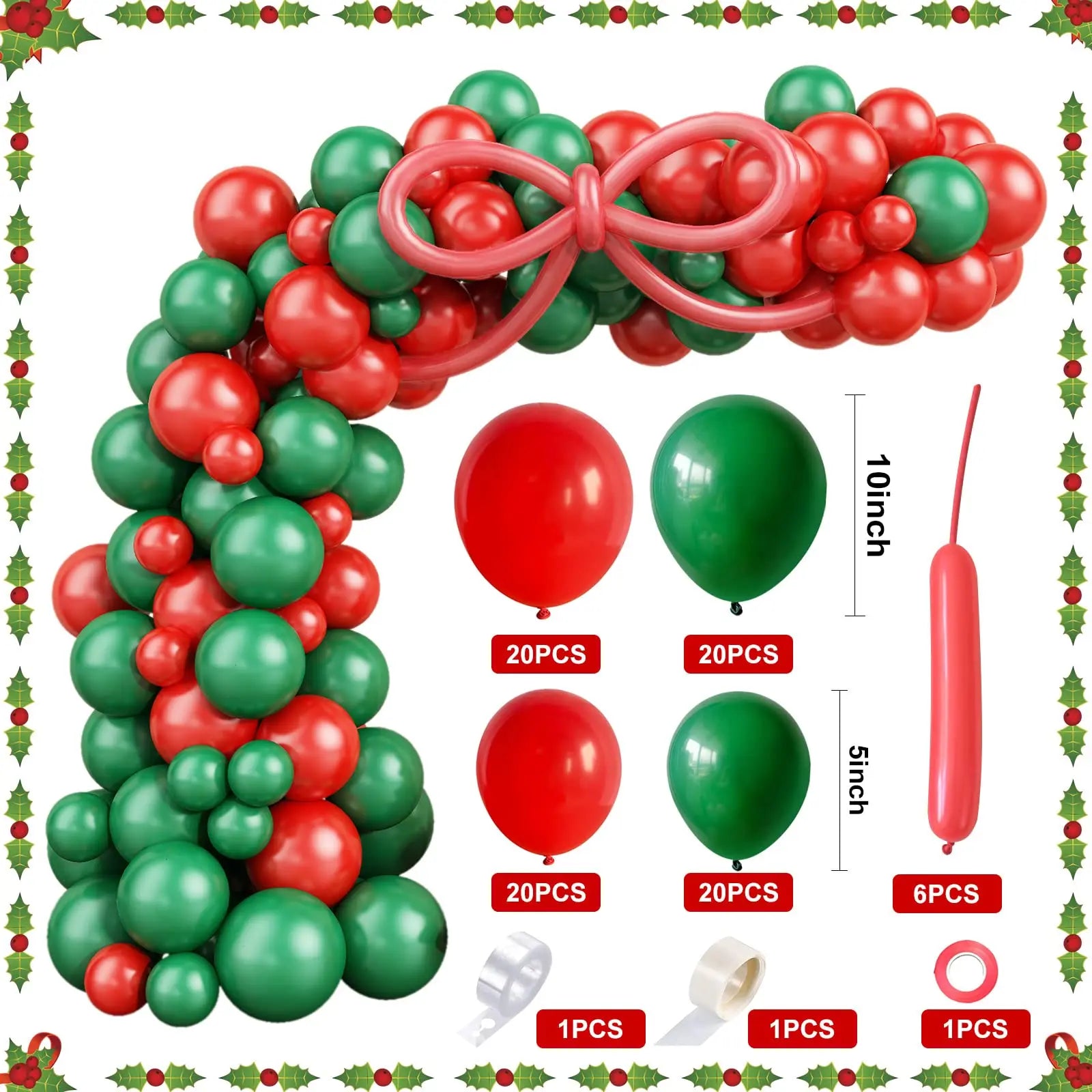 Festive Christmas Balloon Arch Kit - Santa & Gifts - Image 25
