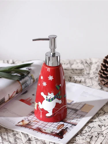 Adorable Bear Christmas Bathroom Set for Couples - Image 6
