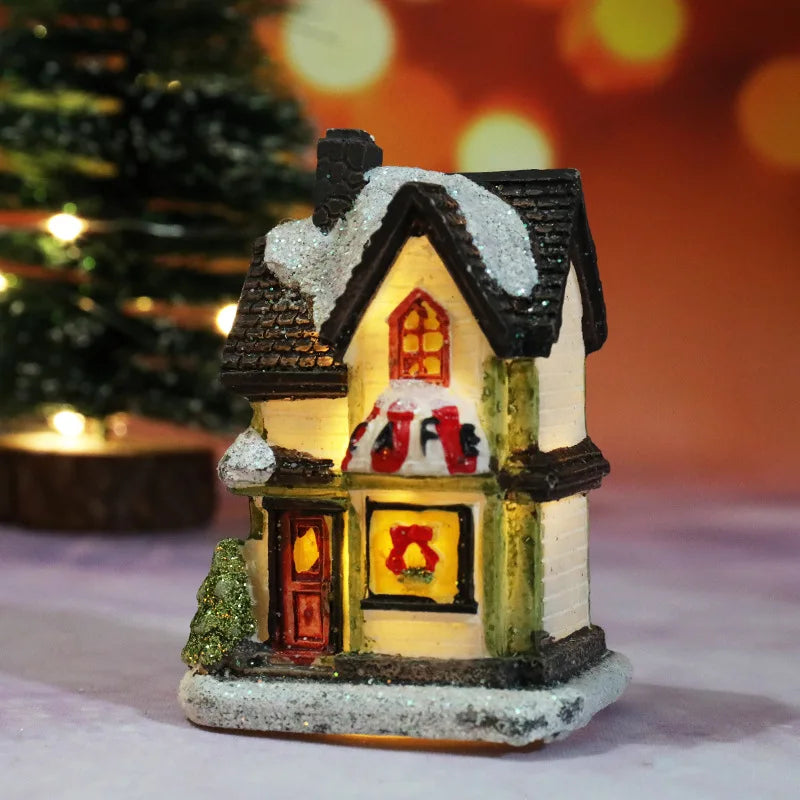Enchanting LED Lighted Christmas Village Ornaments - Image 13