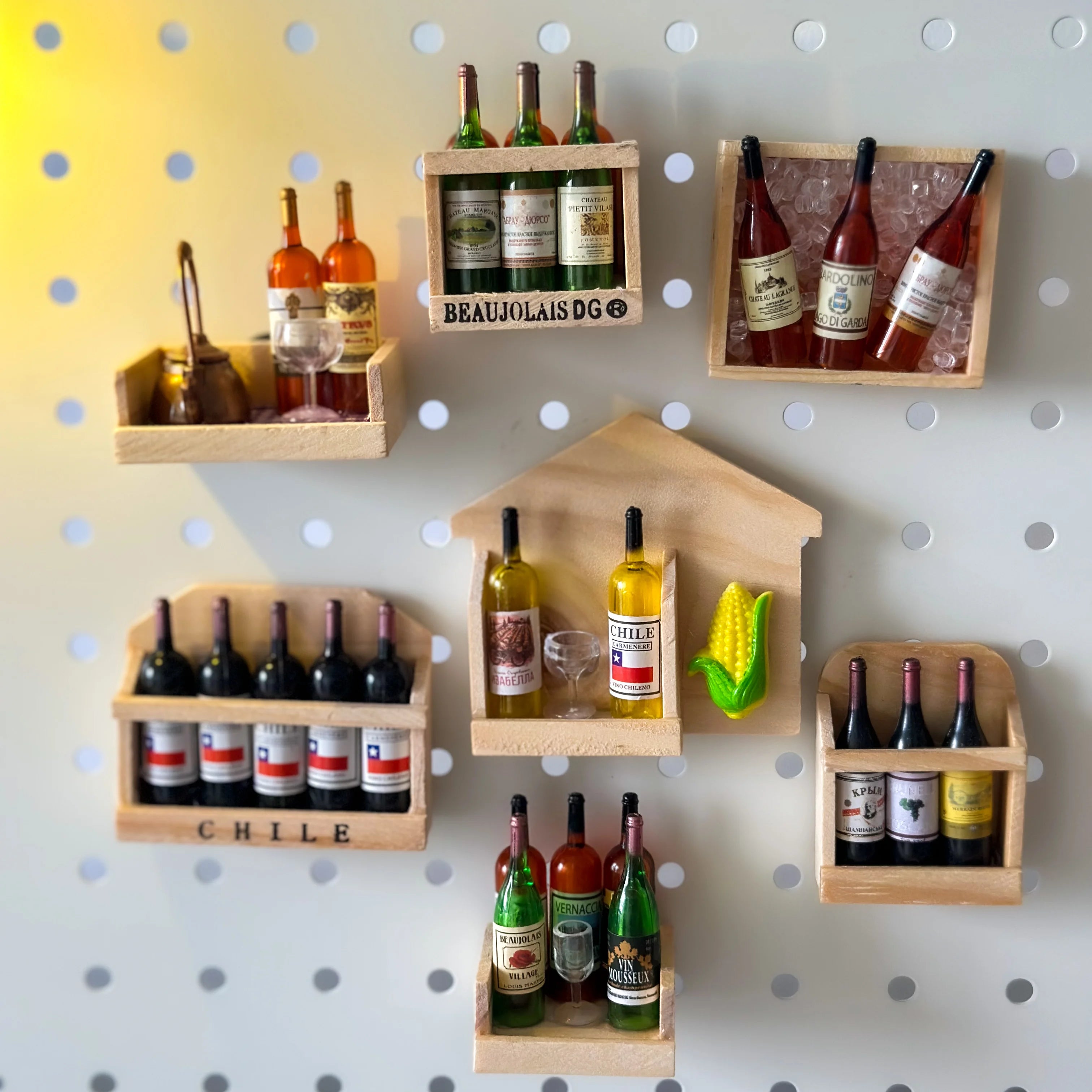 Charming Christmas 3D Wooden Wine Bottle Magnets - Image 19