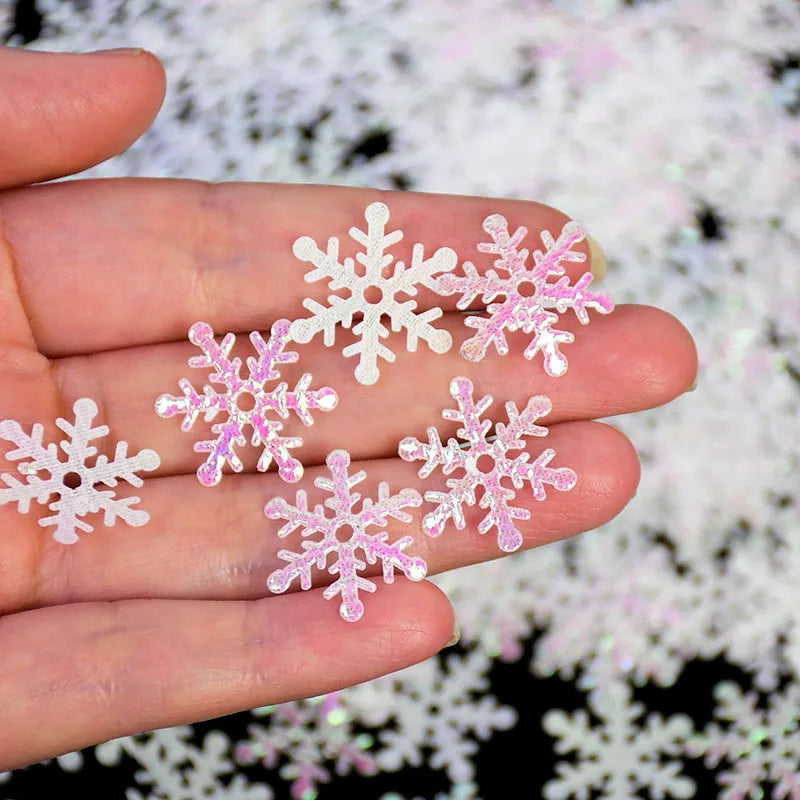 300pcs Festive Snowflake Confetti for Christmas Decor