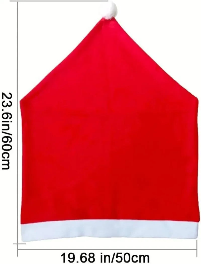 Festive Santa Hat Chair Covers for Christmas Décor - Image 11