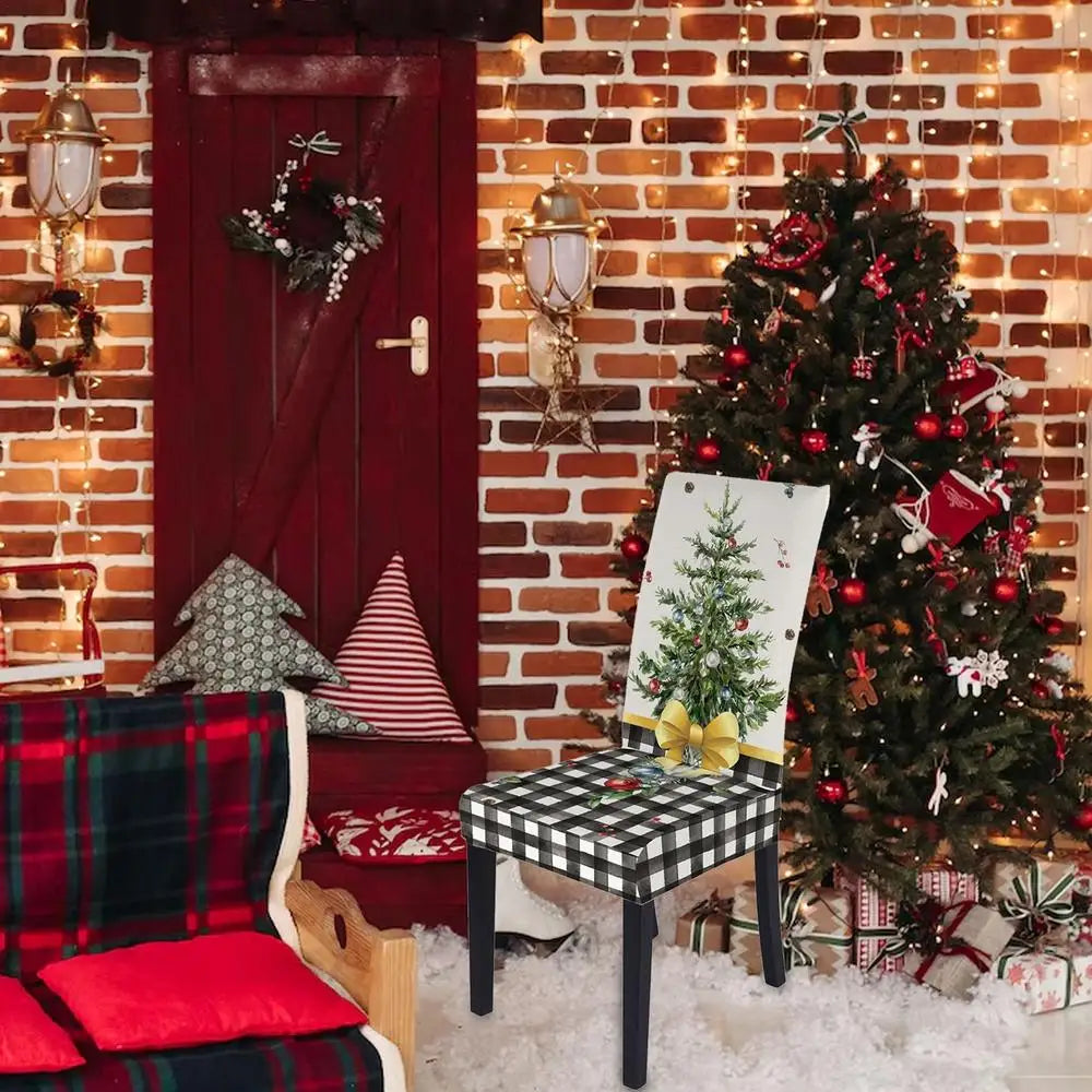 Festive Stretch Christmas Chair Covers for Dining - Image 7