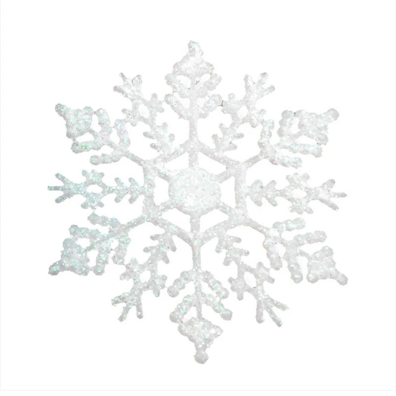 12 pcs Glitter Snowflake Ornaments for Christmas Decor - Image 4