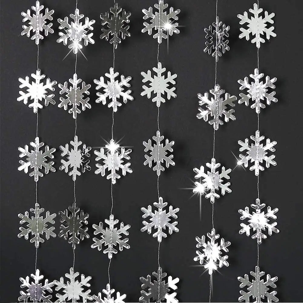 Charming Royal Blue Snowflake Garland for Christmas Decor - Image 19