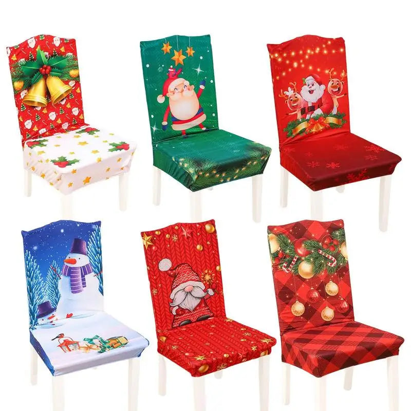 Festive Reusable Christmas Dining Chair Covers