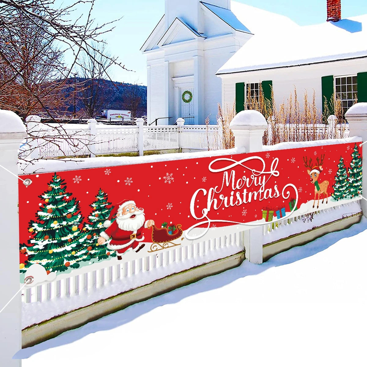 Charming Christmas Outdoor Banner for Holiday Cheer - Image 5