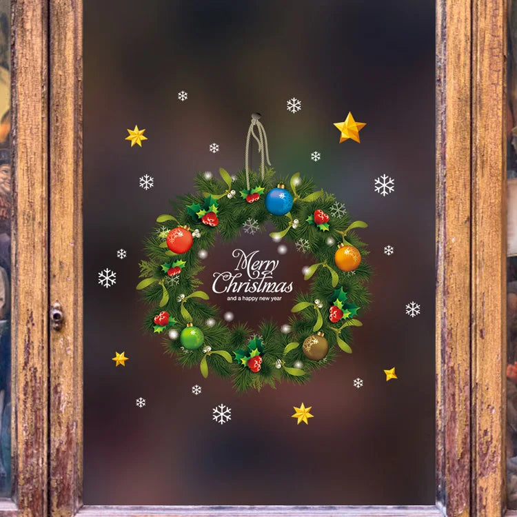 Festive Double-Sided Christmas Vine Wall Stickers - Image 10