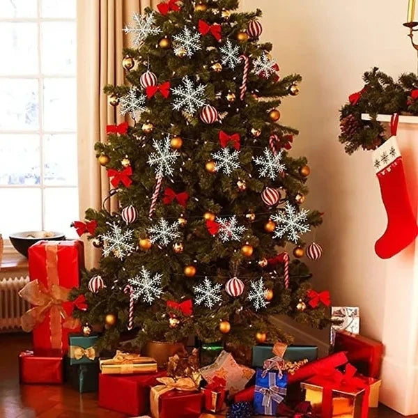 30Pcs Glitter Snowflake Ornaments for Christmas Trees - Image 14