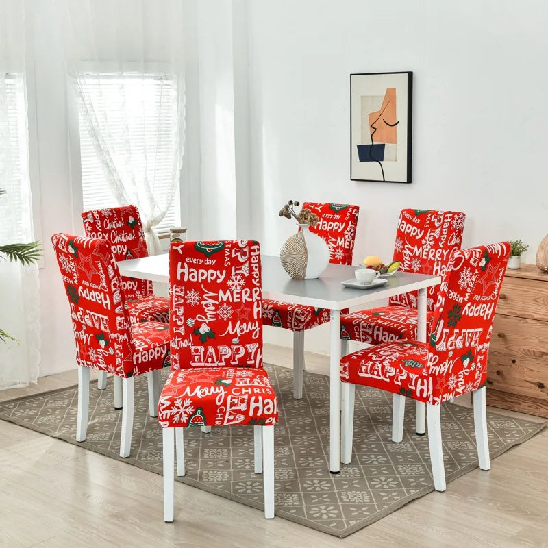 Festive Elastic Chair Covers for Holiday Cheer - Image 35