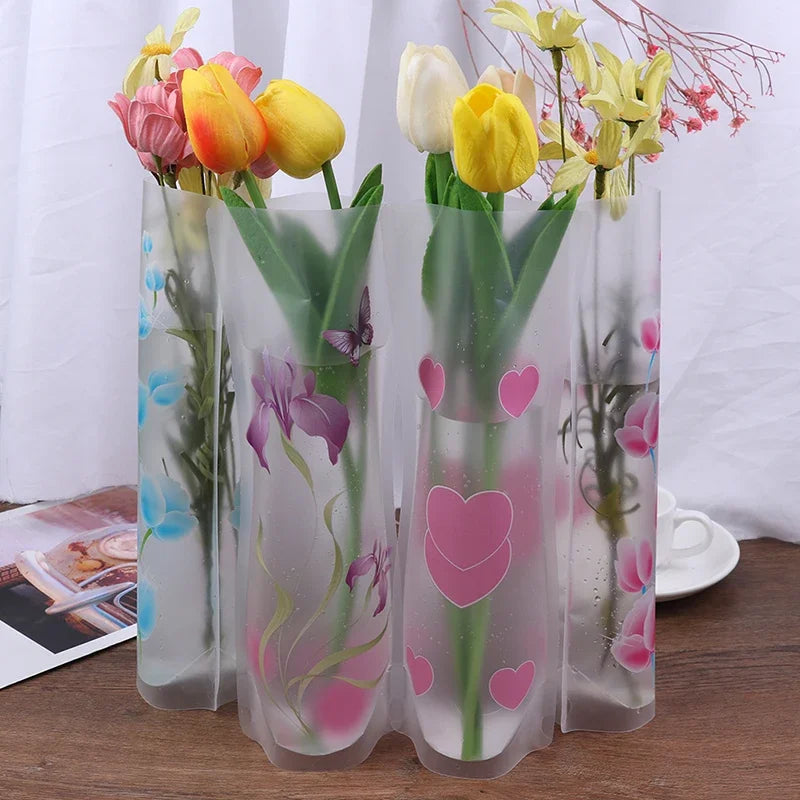 Christmas Chic: Foldable Transparent Flower Vase - Image 2