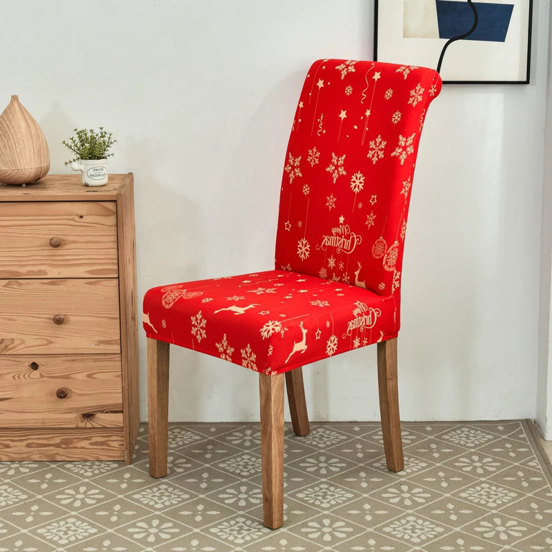 Festive Elastic Chair Covers for Christmas Gatherings - Image 18