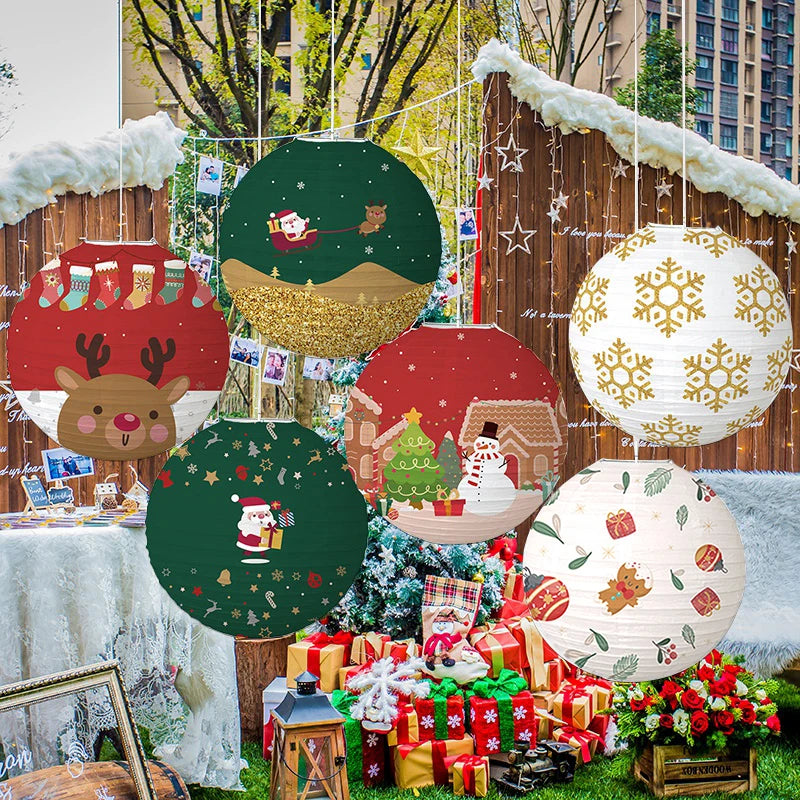 Festive Round Paper Lanterns for Christmas Decor - Image 11