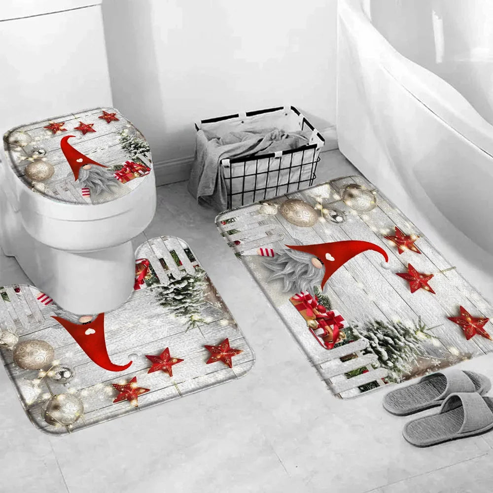 Festive Red Truck Christmas Bathroom Set - Image 30