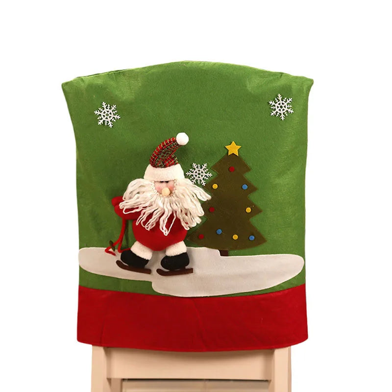 Cozy Christmas Chair Covers: Santa, Snowman & Reindeer - Image 16