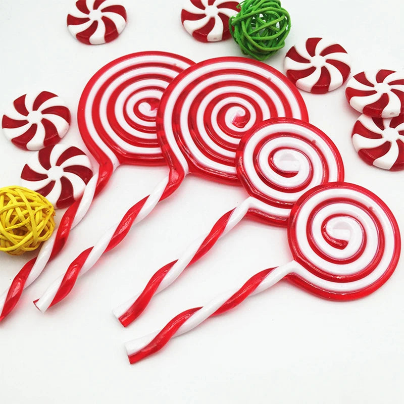 Charming Red & White Candy Cane Ornaments