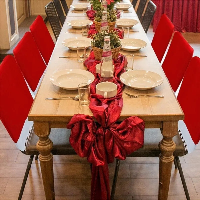 Festive Santa Hat Chair Covers for Christmas Decor - Image 7