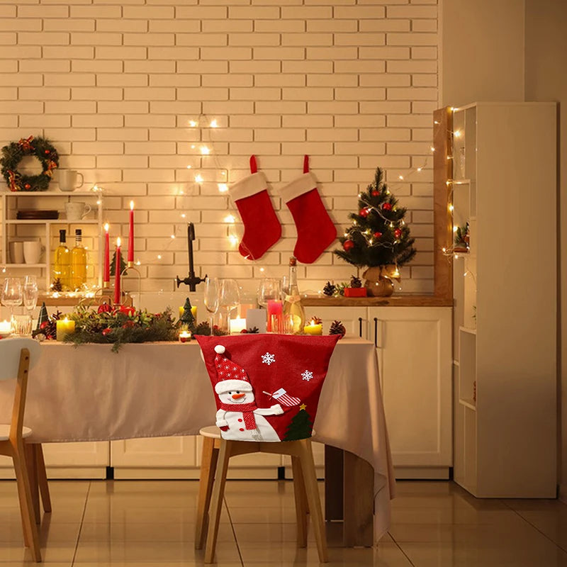 Festive Christmas Chair Covers: Santa, Snowman & Reindeer - Image 16