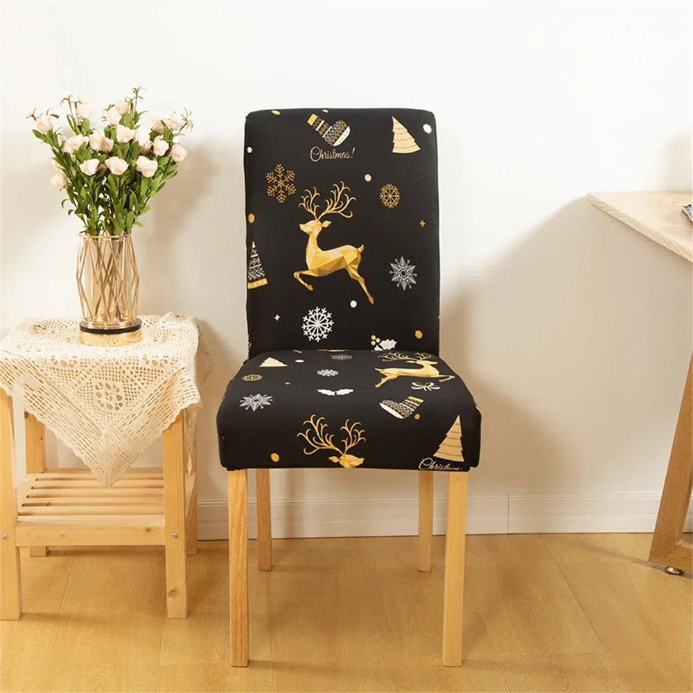Festive Stretch Chair Covers for Christmas Dining - Image 19