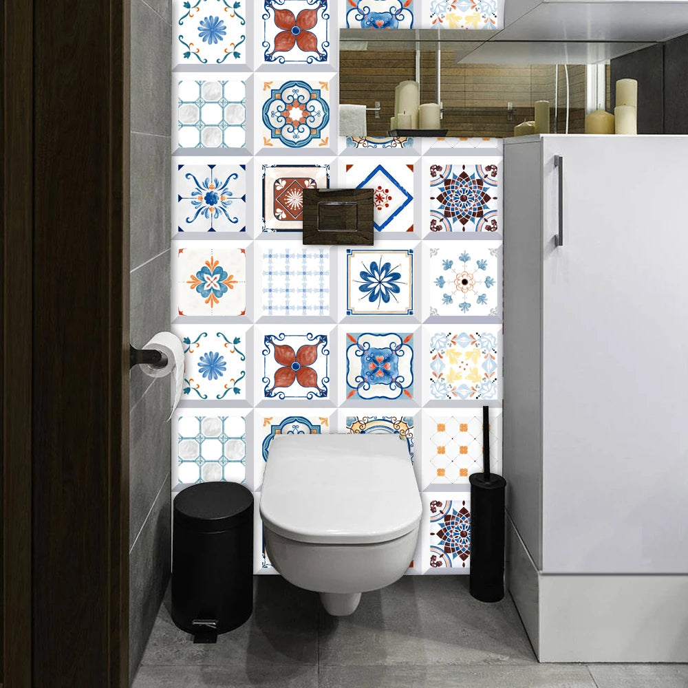 16-Piece Matte Waterproof Christmas Wall Stickers - Image 178