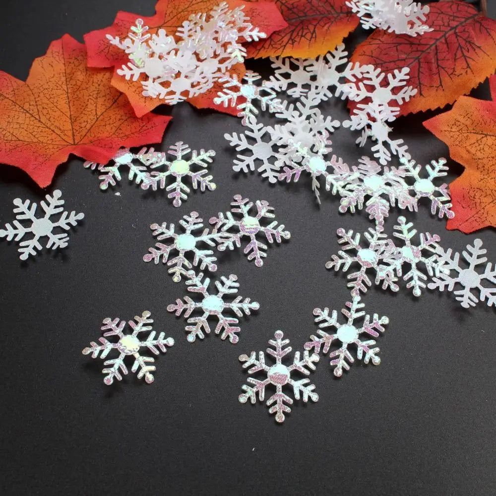 Colorful Glitter Snowflake Confetti for Christmas Decor - Image 4