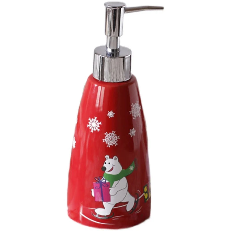 Adorable Bear Christmas Bathroom Set for Couples - Image 9
