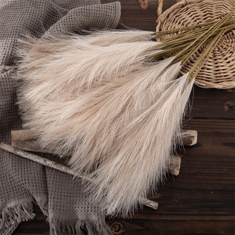 10 Pcs Blue Pampas Grass for Christmas Decor - Image 22