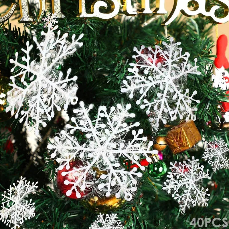 30pcs Glittering Snowflake Ornaments for Christmas Decor - Image 10
