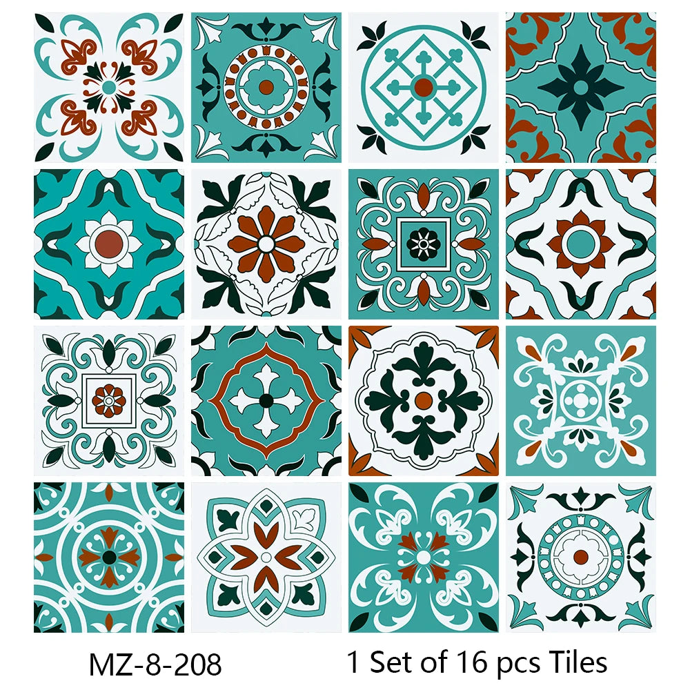 16-Piece Matte Waterproof Christmas Wall Stickers - Image 113