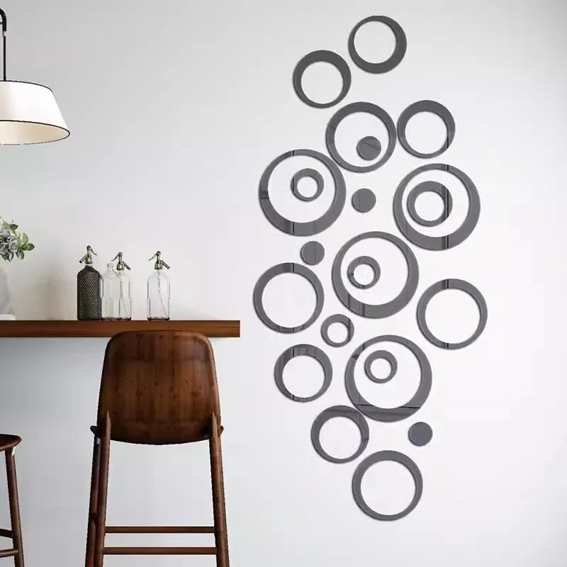 Festive Circular 3D Mirror Wall Decals for Christmas - Image 33