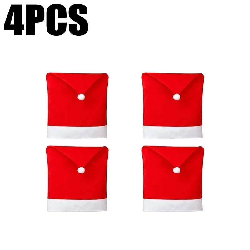 Festive Red Santa Hat Chair Covers - 2 Pack - Image 4