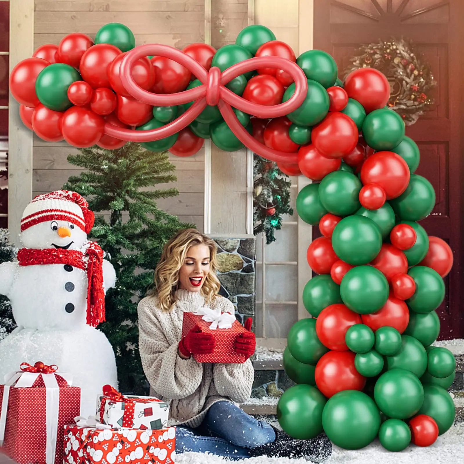 Festive Christmas Balloon Arch Kit - Santa & Gifts - Image 36