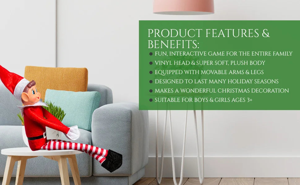 Adorable Red Elf Doll Ornament for Christmas Cheer - Image 12
