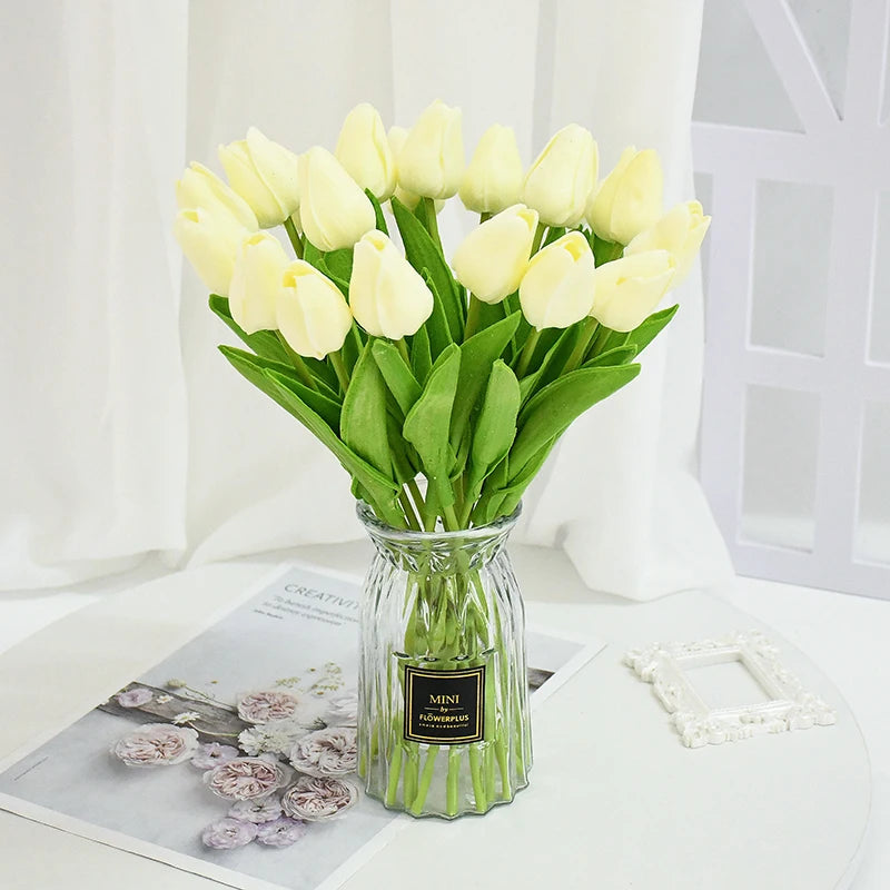 10/30pcs Realistic Artificial Tulip Flowers for Holiday Decor - Image 13
