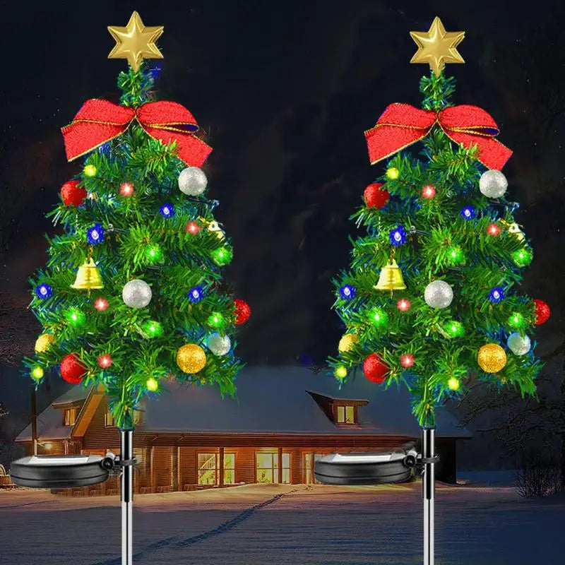 Waterproof Solar Christmas Tree Stake Lights - Image 5