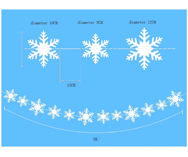 3D Paper Snowflake Garland for Winter Celebrations - Image 12