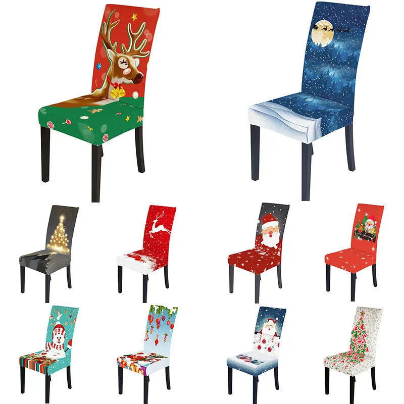 Festive Santa & Snowman Christmas Chair Covers - Image 9