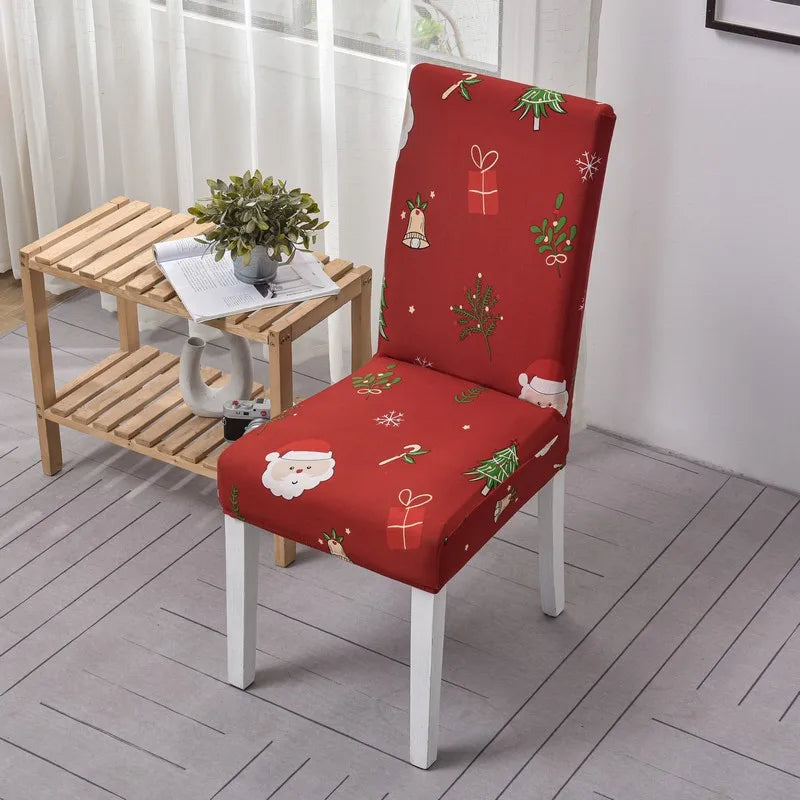Festive Elastic Christmas Chair Slipcovers for Dining & Office - Image 27