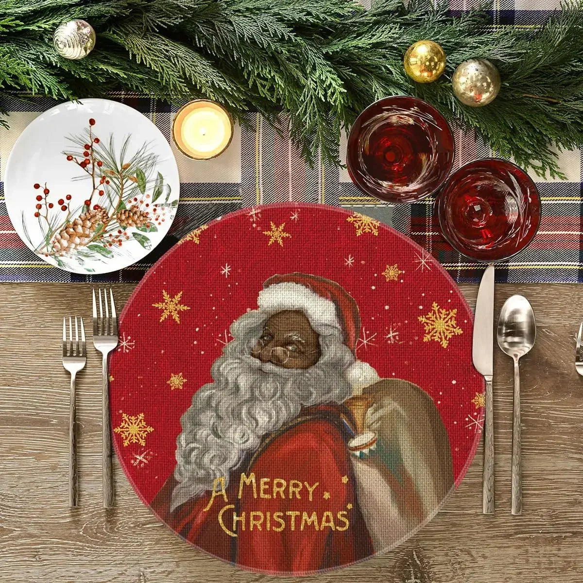 Charming Snowman & Cardinal Christmas Placemats - Image 2