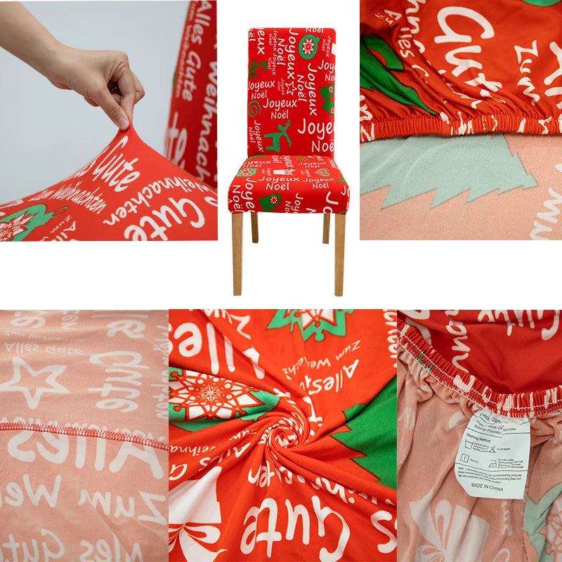 Festive Christmas Chair Covers with Santa & Snowman - Image 27