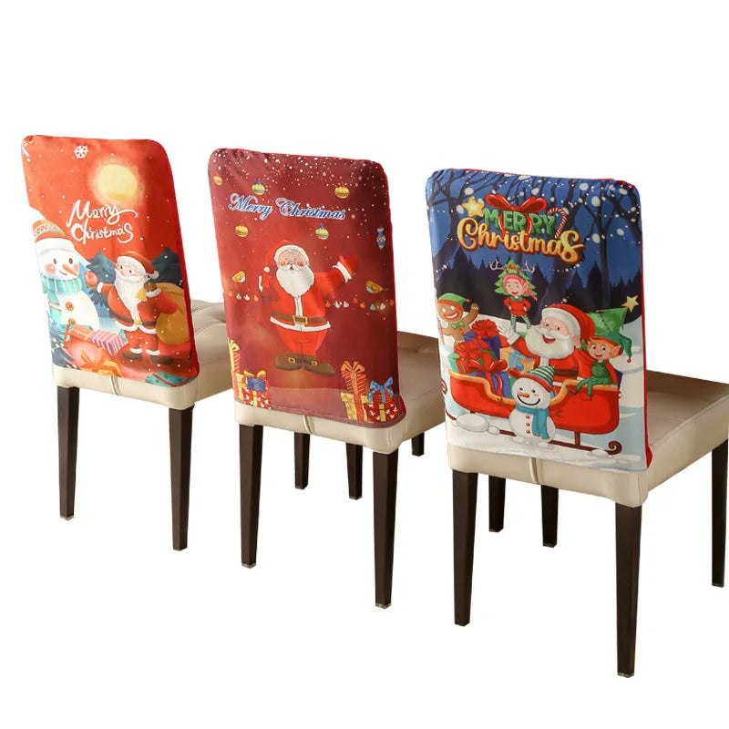 Festive Stretchable Christmas Chair Covers - Easy Care! - Image 22