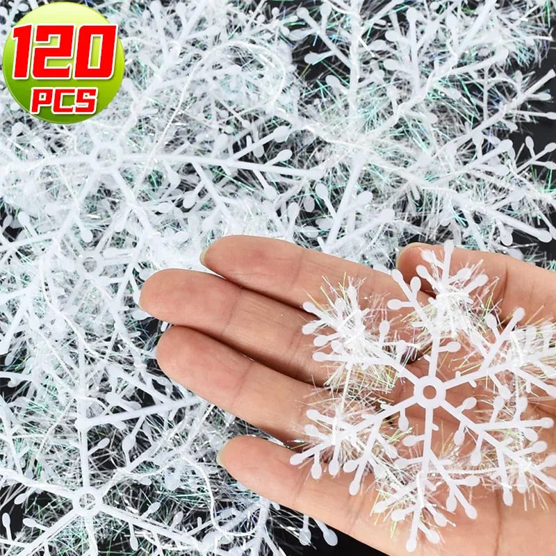 Glittering Snowflake Ornaments for Festive Decor
